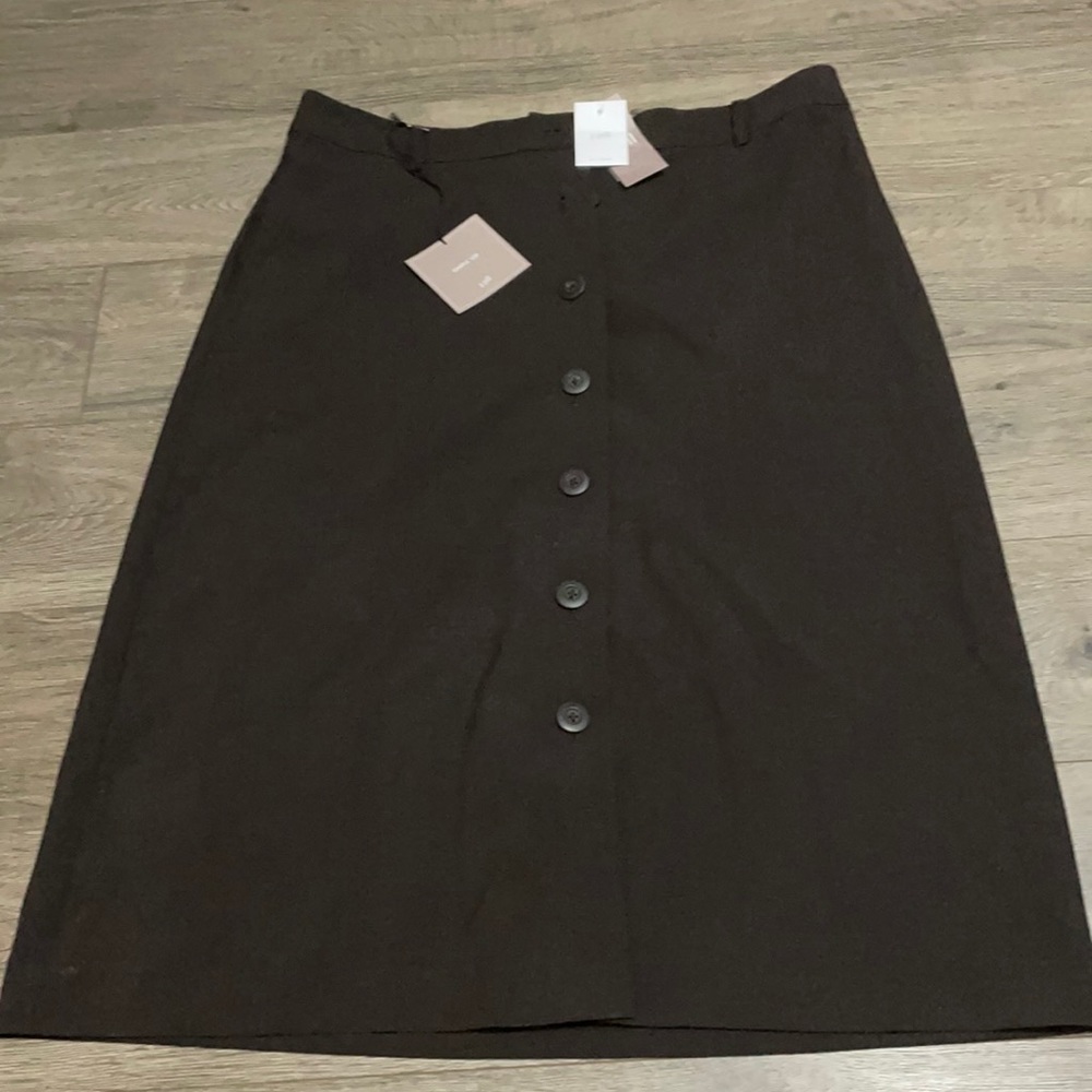 JJill Brown Buttoned down skirt